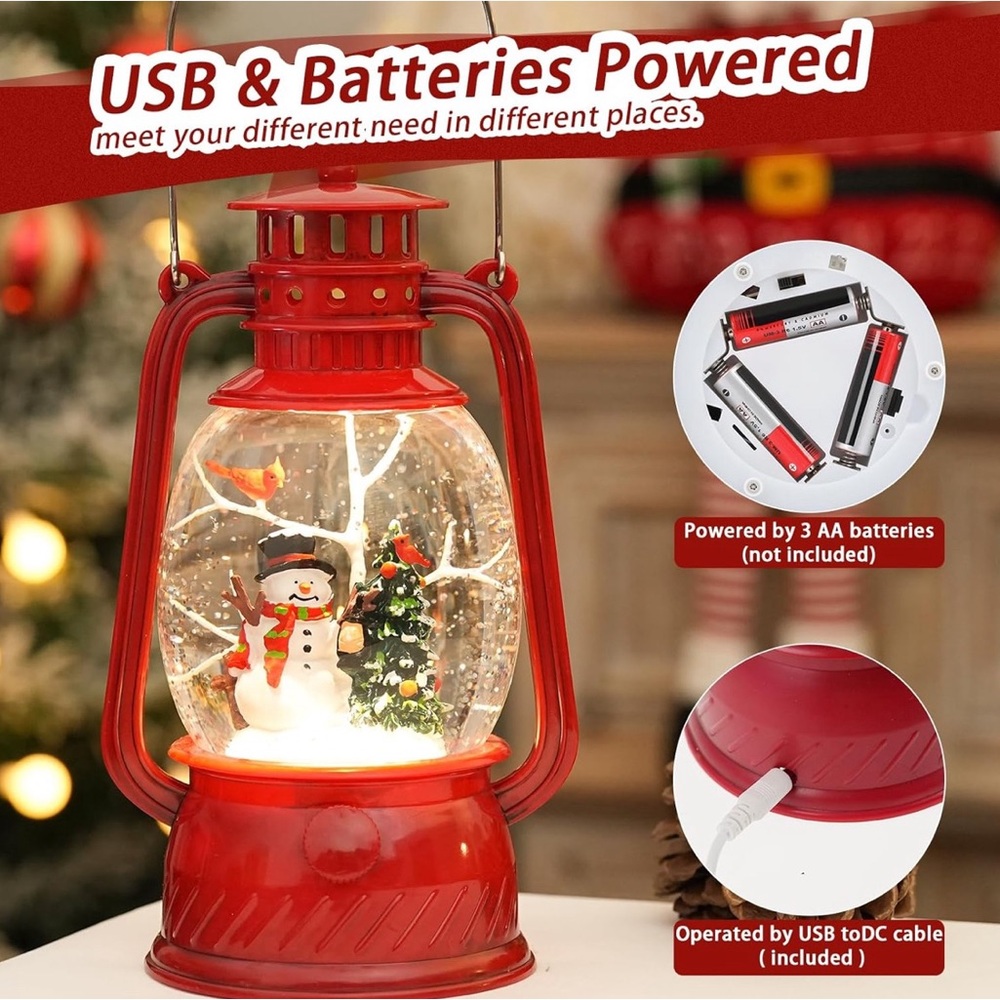 Holyhom Snowman Musical Snow Globe Lantern Giveaway - New in Gift Box - Picture 5 of 12